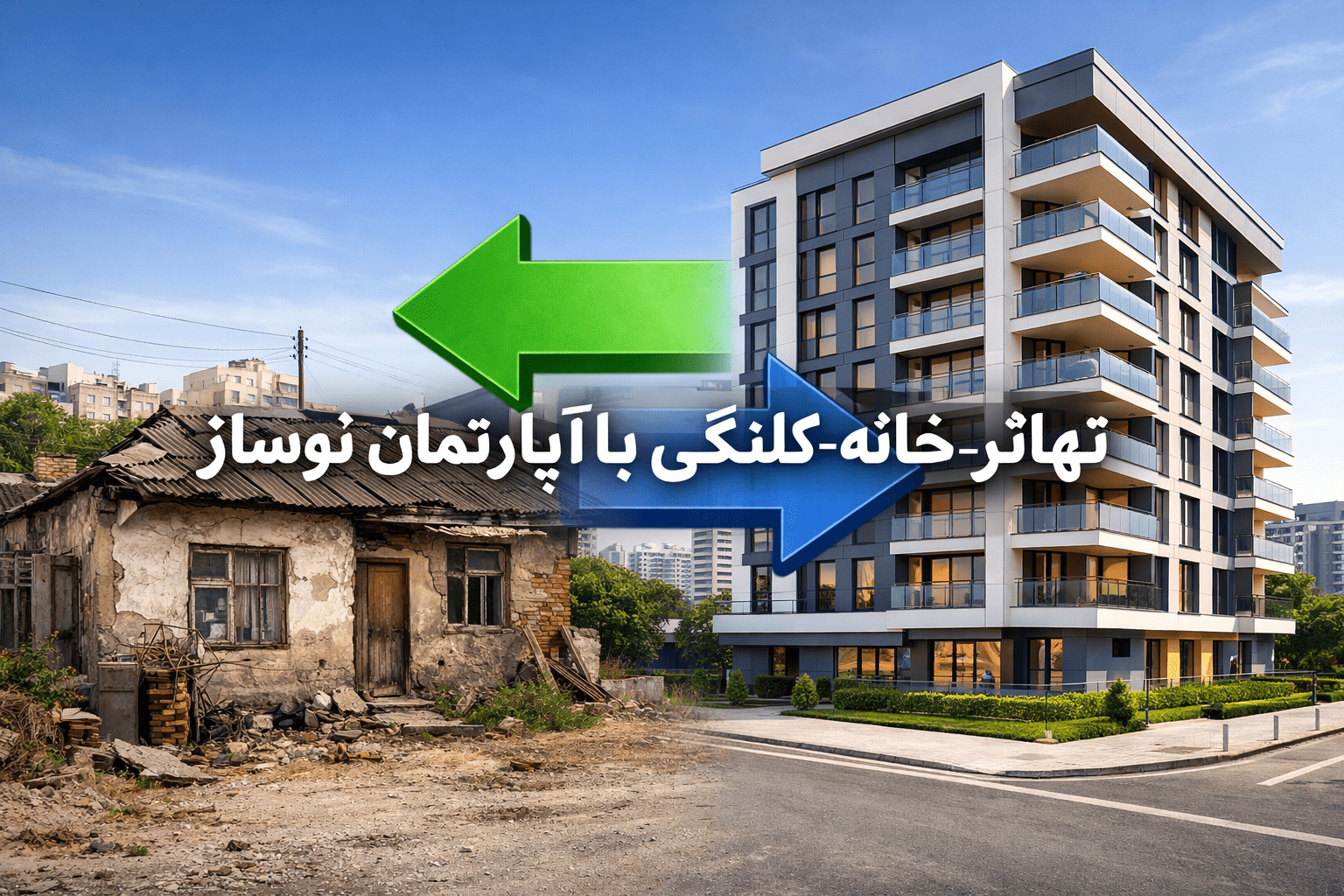 تهاتر خانه کلنگی با آپارتمان